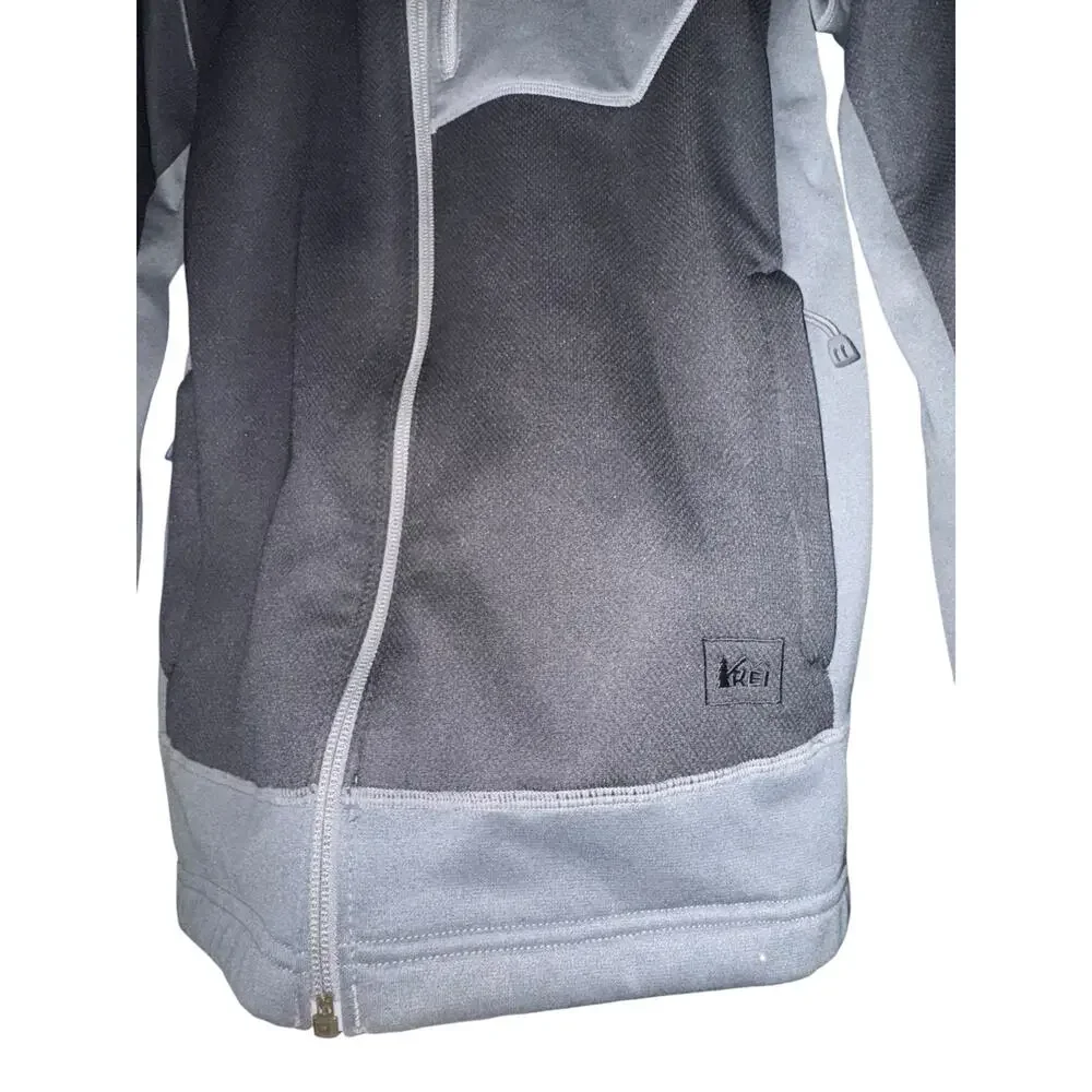REI Kids Fleece Lined Zip Up‎ Two Toned Jacket Boys XL (18) Outdoor Fall ~Flaw